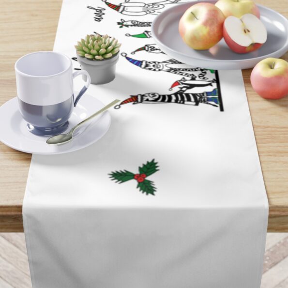 Merry Animals Holiday table runner