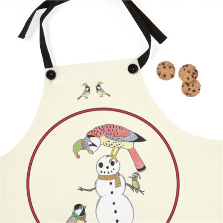 Snowman and Birds Holiday Apron