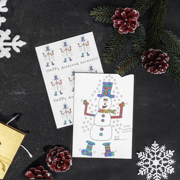 Snowman Friend Holiday Card pack